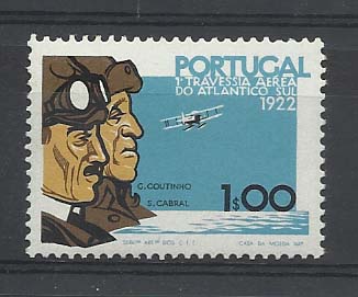 2223.jpg -     Lote:    2223      Lotes pelo Correio       Portugal        Descrição:         1972 &mdash; Cinquentenário da 1.ª Travessia Aérea Lisboa-Rio de Janeiro. CE1171, 1$00, em denteado 13 &frac12;. Valor de catálogo &euro; 75,40.        ***       Valor Base:     &euro; 8,00     Valor Venda:     &euro; 15,00       