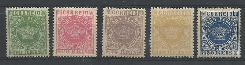 2294.jpg -     Lote:    2294      Lotes pelo Correio       Cabo Verde       Descrição:         Tipo Coroa. Novas cores. CE10/14. Série completa. Valor de catálogo &euro; 33,80.        **       Valor Base:     &euro; 6,00     Valor Venda:     &euro; 20,00       