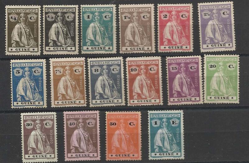2303.jpg -     Lote:    2303      Lotes pelo Correio       Guiné       Descrição:         1914 &mdash; Ceres. CE143/158. Série completa em denteado 15x14, papel porcelana. Regomada.        RG***       Valor Base:     &euro; 10,00     Valor Venda:     Retirado     