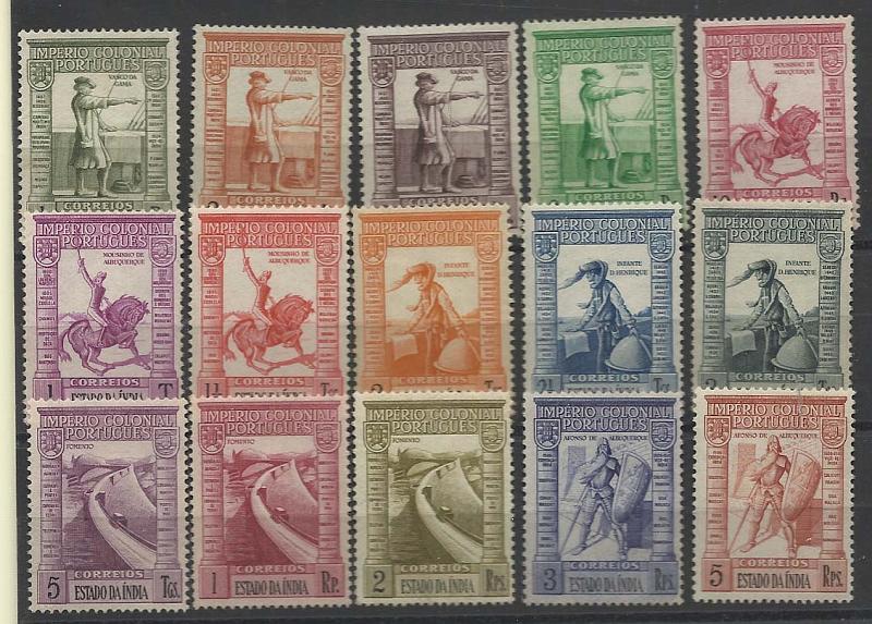 2318.jpg -     Lote:    2318      Lotes pelo Correio       Índia Portuguesa       Descrição:         1938 &mdash; Império Colonial Português. CE348/362. Série completa regomada.        RG***       Valor Base:     &euro; 20,00     Valor Venda:     Retirado     