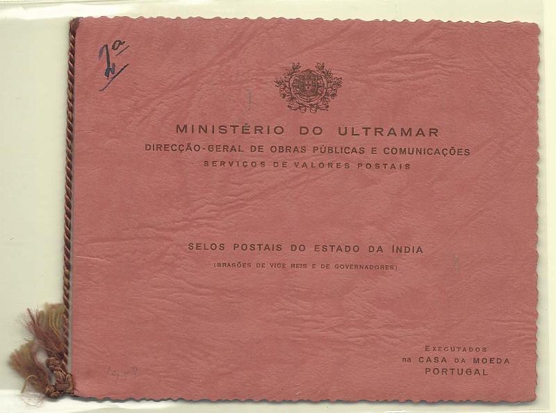 2319.jpg -     Lote:    2319      Lotes pelo Correio       Índia Portuguesa       Descrição:         1958 &mdash;Brasões. Carteira com a série CE467/474.        CRT       Valor Base:     &euro; 5,00     Valor Venda:     &euro; 10,00       