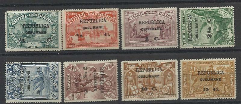 2346.jpg -     Lote:    2346      Lotes pelo Correio       Quelimane       Descrição:         1913 &mdash; 4.º Centenário do Descobrimento do Caminho Marítimo para a Índia, com sobrecarga REPUBLICA e sobretaxa sobre selos de Timor. CE17/24. Série completa.        RG***       Valor Base:     &euro; 6,00     Valor Venda:     &euro; 12,00       