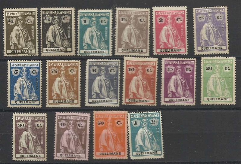 2347.jpg -     Lote:    2347      Lotes pelo Correio       Quelimane       Descrição:         1914 &mdash; Ceres. CE25/40. Série completa regomada.         RG***       Valor Base:     &euro; 12,00     Valor Venda:     &euro; 19,00       