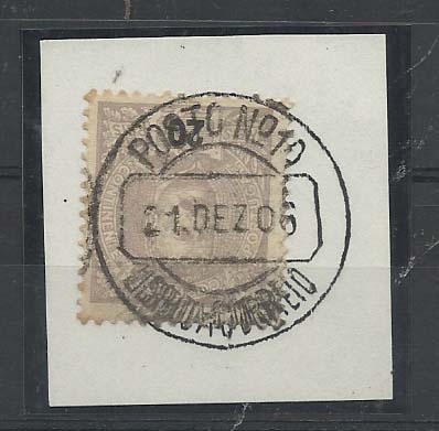 2380.jpg -     Lote:    2380      Lotes pelo Correio       Portugal        Descrição:         Postos Particulares de Correio. 1895/96 &mdash; D. Carlos I Mouchon. Selo de 20 reis obliterados com carimbo batido a preto "POSTO N.º 10".        Lote       Valor Base:     &euro; 5,00     Valor Venda:     &euro; 5,00       