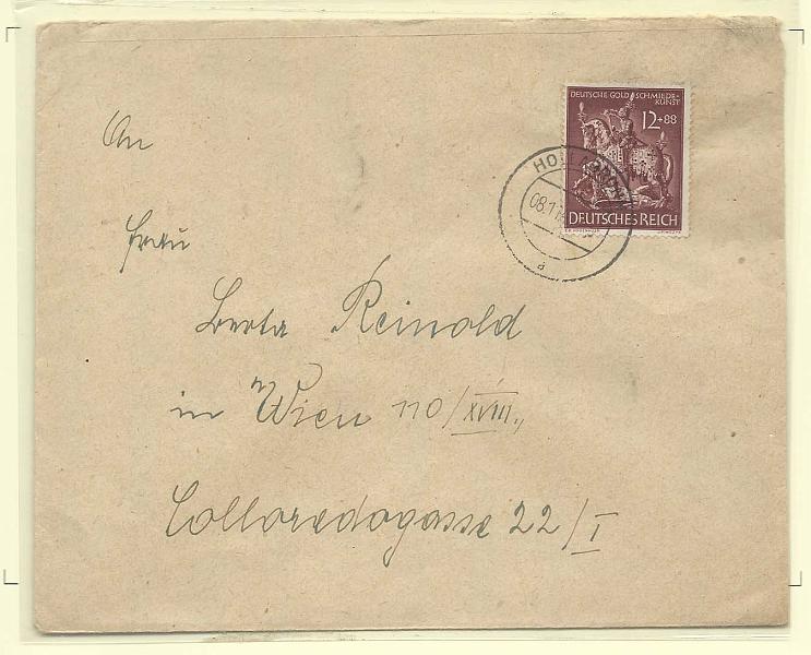 2442.jpg -     Lote:    2442      Lotes pelo Correio              Descrição:      Alemanha (Reich).   1943 &mdash; São Jorge. Sobrescrito circulado com selo de 12+88pf. SC B248.        Carta       Valor Base:     &euro; 20,00     Valor Venda:     Retirado     