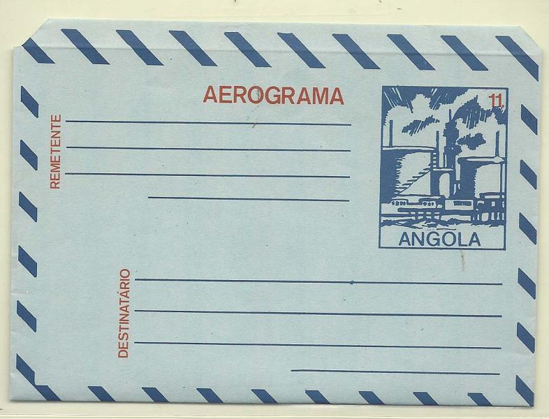 2458.jpg -     Lote:    2458      Lotes pelo Correio              Descrição:      Angola. Palops.   1986 &mdash; Inauguração do Jazigo Palanca. Aerograma de 11k. Novo.        ARG       Valor Base:     &euro; 5,00     Valor Venda:     Retirado     