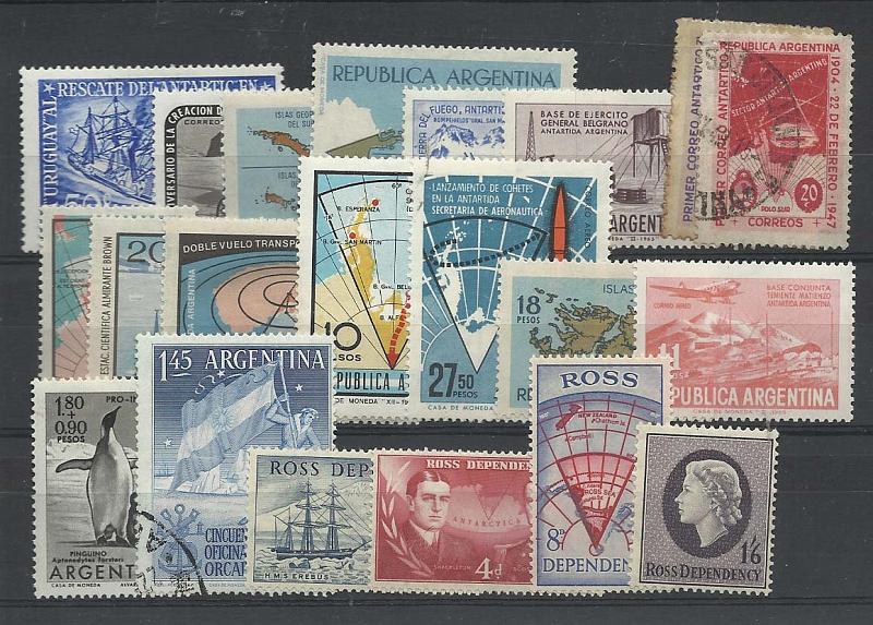 2459.jpg -     Lote:    2459      Lotes pelo Correio              Descrição:      Argentina (Antártida)   &mdash; Lote com 17 selos mais 4 da Ross Dependency.        Lote       Valor Base:     &euro; 4,00     Valor Venda:     Retirado     