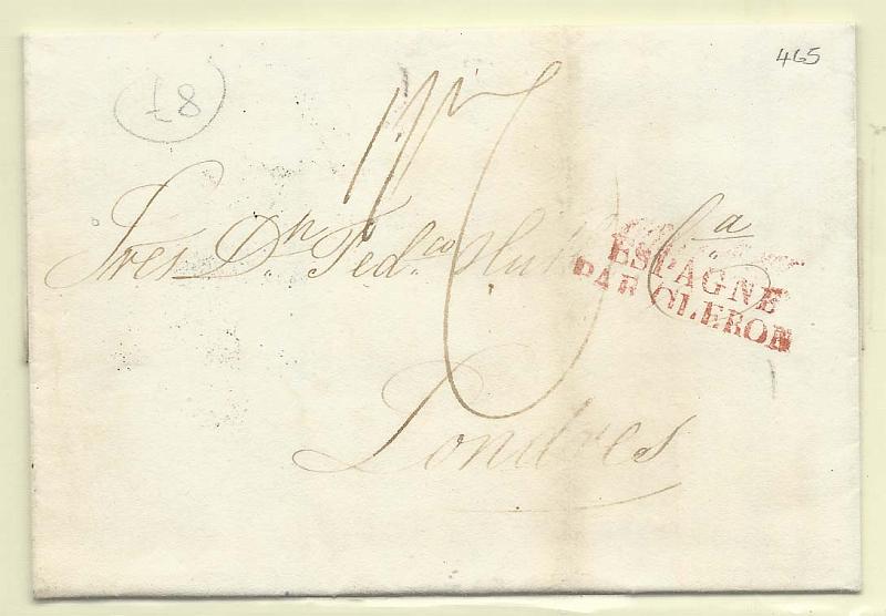 2476.jpg -     Lote:    2476      Lotes pelo Correio              Descrição:      Espanha * Período pré-adesivo.   Carta circulada de Madrid para Londres (10.10.1837).        Carta       Valor Base:     &euro; 12,00     Valor Venda:     Retirado     
