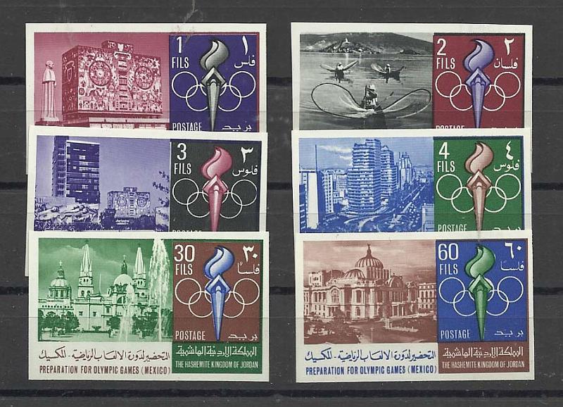 2503.jpg -     Lote:    2503      Lotes pelo Correio              Descrição:      Jordânia.   1968. Jogos Olímpicos do México. Série não denteada.        ***       Valor Base:     &euro; 5,00     Valor Venda:     &euro; 7,00       