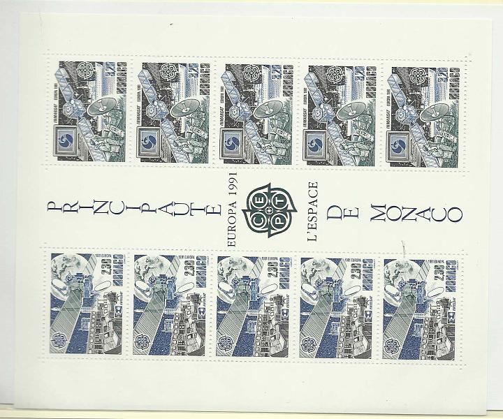2517.jpg -     Lote:    2517      Lotes pelo Correio              Descrição:      Mónaco.   Europa 1991. Folha miniatura.        ***       Valor Base:     &euro; 18,00     Valor Venda:     Retirado     