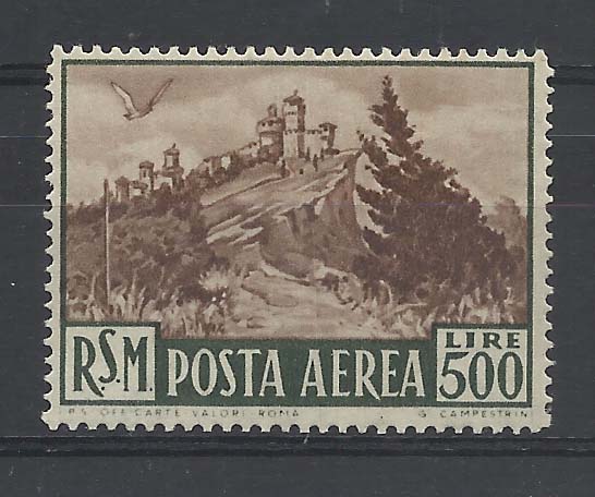 2521.jpg -     Lote:    2521      Lotes pelo Correio              Descrição:      São Marino.   Correio aéreo. SC78, 500 liras.        ***       Valor Base:     &euro; 20,00     Valor Venda:     &euro; 20,00       