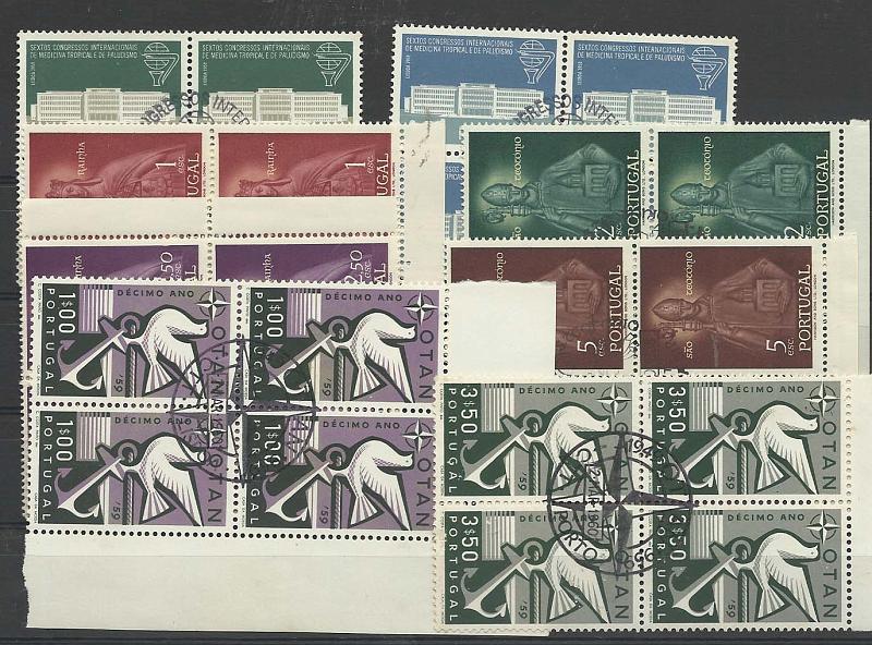 2576.jpg -     Lote:    2576      Lotes pelo Correio              Descrição:         Portugal &mdash; Lote composto por 8 quadras (séries completas) obliteradas com carimbos de 1.º dia de circulação. Lote a ver.        Lote       Valor Base:     &euro; 4,00     Valor Venda:     &euro; 4,00       