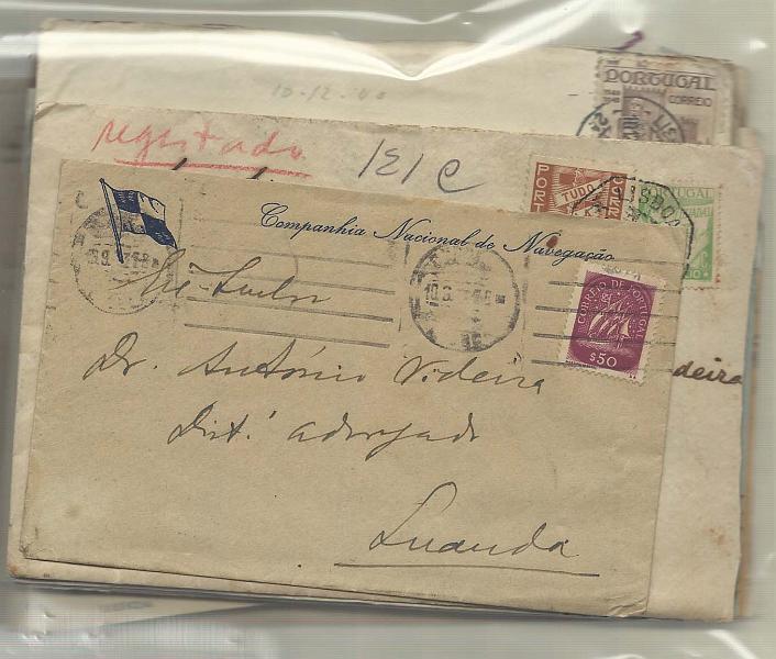 2586.jpg -     Lote:    2586      Lotes pelo Correio              Descrição:         Portugal &mdash; Lote composto por 24 cartas, inteiros e impressos, circulados de Portugal para Luanda, com selos de diversas emissões (Lusíadas, Caravela, Tudo pela Nação, Templo de Diana, etc.). Lote a ver.        Lote       Valor Base:     &euro; 6,00     Valor Venda:     &euro; 10,00       