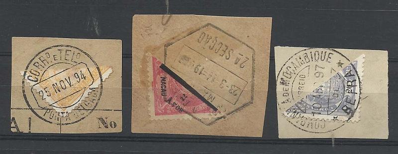 2605.jpg -     Lote:    2605      Lotes pelo Correio              Descrição:         Ilhas e Colónias. Lote de 3 selos bipartidos: Ponta Delgada, CE1, 5 reis D. Carlos I, tipo Diogo Neto + Macau, CE145, D. Carlos I, com sobretaxa + Companhia de Moçambique, CE15, 20 reis tipo Elefantes.        O       Valor Base:     &euro; 5,00     Valor Venda:     Retirado     