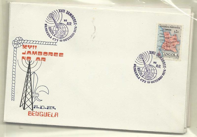 2612.jpg -     Lote:    2612      Lotes pelo Correio              Descrição:         Angola * Escutismo. Lote composto por 8 sobrescritos comemorativos com selos obliterados com carimbos alusivos a eventos escutistas. Lote a ver.        Lote       Valor Base:     &euro; 5,00     Valor Venda:     &euro; 5,00       
