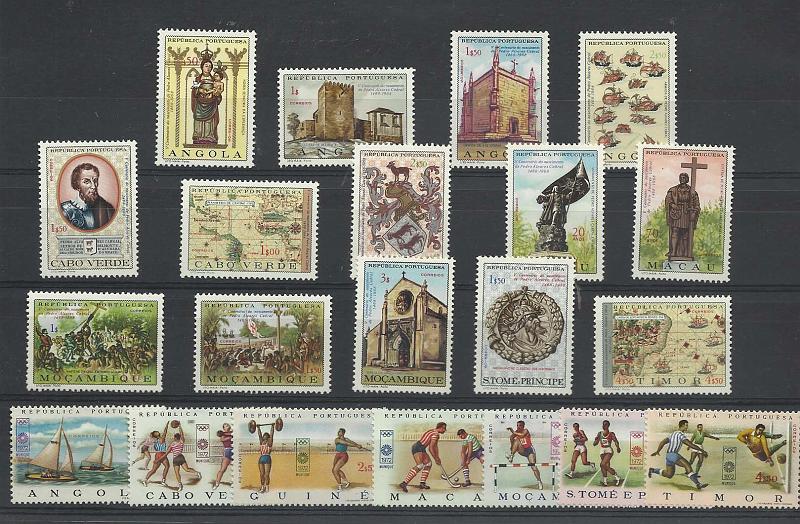 2624.jpg -     Lote:    2624      Lotes pelo Correio              Descrição:         Ex-Colónias. Lote com duas séries comuns: Centenário de pedro Alvares Cabral e Jogos Olímpicos de Munique. Valor de catálogo &euro; 22,70.        ***       Valor Base:     &euro; 5,00     Valor Venda:     &euro; 8,00       