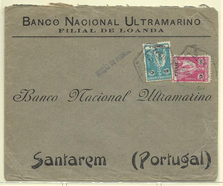 0267.jpg -     Lote:    267            Angola       Descrição:         192&frac12;2 &mdash; Ceres. Sobrescrito circulado de Luanda para Santarém (08.03.25) com selos de 40 e 80c CE207 e 209.        Carta       Valor Base:     &euro; 10,00     Valor Venda:     Retirado     