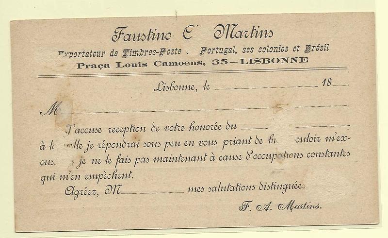 0350.jpg -     Lote:    350            Portugal       Descrição:         1884/87 &mdash; D. Luís I, de frente. OM10, 20 reis. Novo. Repicado por FAUSTINO MARTINS.        IN       Valor Base:     &euro; 15,00     Valor Venda:     Retirado     