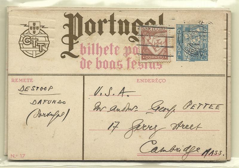 0402.jpg -     Lote:    402            Portugal       Descrição:         1938 &mdash; Boas Festas. Tudo pela Nação. OM88, $25 azul. Lote de 4 inteiros com os n.ºs 15, 16, 17 e 18. Todos circulados.        IC       Valor Base:     &euro; 30,00     Valor Venda:     Retirado     