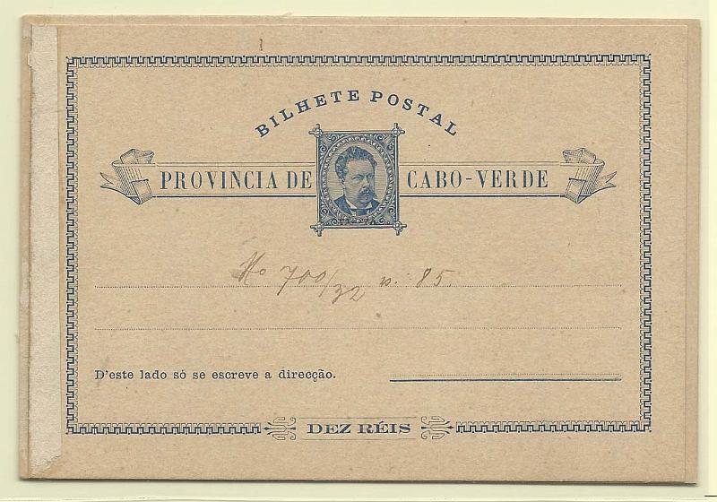 0441.jpg -     Lote:    441            Cabo Verde       Descrição:         1885 &mdash; D. Luís I. OM 1/3. Série completa, com sobrecarga "PROVA" pequena a preto e inscrição manuscrita a sépia "N.º 700/32 n. 85", destacados de álbum de  arquivo não identificado.        IN       Valor Base:     &euro; 60,00     Valor Venda:     Retirado     