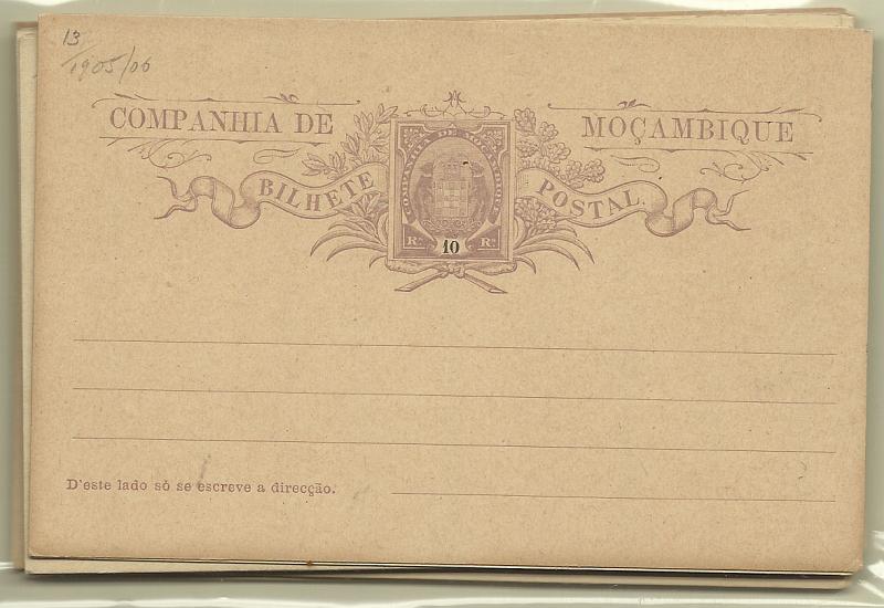 0506.jpg -     Lote:    506            Companhia de Moçambique       Descrição:         1906/1916 &mdash; Tipo Elefantes * idem com sobrecarga REPUBLICA da casa da Moeda e local. OM 13/16, OM 17/20, OM 22/25 e OM 26/27. Séries completas, muito bem conservadas.        IN       Valor Base:     &euro; 25,00     Valor Venda:     Retirado     
