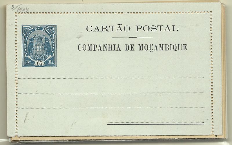 0509.jpg -     Lote:    509            Companhia de Moçambique       Descrição:         1904 &mdash; Tipo Elefantes + idem com sobrecarga REPUBLICA local e da Casa da Moeda + com sobretaxa. Bilhetes-Cartas. Lote composto por 14 inteiros muito bem conservados. OM 1C, 2C, 3B, 4, 5, 6, 7B, 7C, 8x2, 9x2, 10 e 11,        IN       Valor Base:     &euro; 20,00     Valor Venda:     &euro; 20,00       