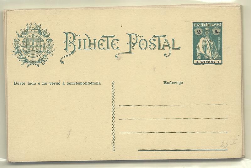 0532.jpg -     Lote:    532            Timor       Descrição:         1913 &mdash; Ceres. OM25/30. Série completa em duplicado com variedades de cartolinas e legenda PAYÉE e PAYEE. Muito bem conservados.        IN       Valor Base:     &euro; 20,00     Valor Venda:     Retirado     