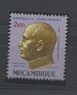 0787.jpg -     Lote:    787            Moçambique       Descrição:         1964 &mdash; Viagem Presidencial. CE480, 2$50. Prova de cor em castanho dourado e lilás.        PRV       Valor Base:     &euro; 8,00     Valor Venda:     &euro; 14,00       