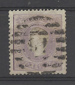 0923.jpg -     Lote:    923            Portugal       Descrição:         1867/70 &mdash; D. Luís I. Fita curva, denteados. CE35, 240 reis lilás malva. Valor de catálogo &euro; 880,00.        O       Valor Base:     &euro; 75,00     Valor Venda:     Retirado     