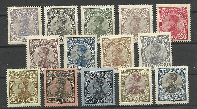 0962.jpg -     Lote:    962            Portugal       Descrição:         1910 &mdash; D. Manuel II. CE156/169. Série completa. Valor de catálogo &euro; 160,00.        **       Valor Base:     &euro; 20,00     Valor Venda:     &euro; 22,00       