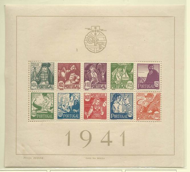 1057.jpg -     Lote:    1057            Portugal       Descrição:         1941 &mdash; Costumes Portugueses. 1.ª emissão. CE BLC4. Valor de catálogo &euro; 425,00.        BLC***       Valor Base:     &euro; 60,00     Valor Venda:     &euro; 60,00       