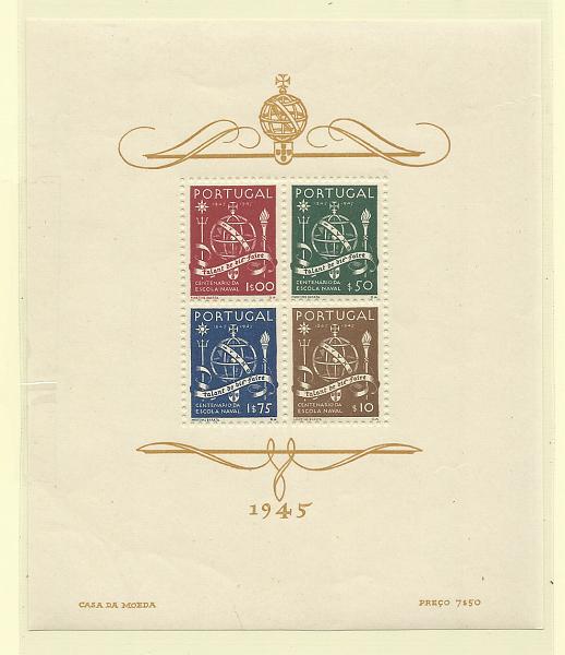 1067.jpg -     Lote:    1067            Portugal       Descrição:         1945 &mdash; Centenário da Escola Naval. CE BLC9. Valor de catálogo &euro; 84,90.        BLC***       Valor Base:     &euro; 15,00     Valor Venda:     &euro; 15,00       