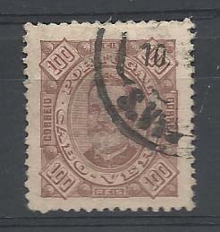 1122.jpg -     Lote:    1122            Cabo Verde       Descrição:         1893/95 &mdash; D. Carlos I Diogo Neto. CE33, 100 reis castanho, papel porcelana, em denteado 13 &frac12;. Valor de catálogo &euro; 80,00.        O       Valor Base:     &euro; 20,00     Valor Venda:     Retirado     