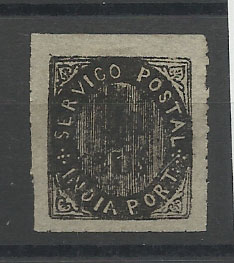 1148.jpg -     Lote:    1148            Índia       Descrição:         1871 &mdash; Nativos. Tipo II. CE8, 10 reis preto. Valor de catálogo &euro; 500,00.        *       Valor Base:     &euro; 100,00     Valor Venda:     Retirado     