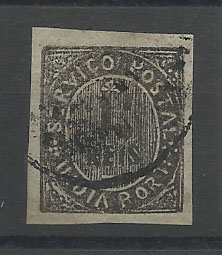 1185.jpg -     Lote:    1185            Índia       Descrição:         1883 &mdash; Nativos. Valores em moeda local. Tipo IIIS. CE129, 1 &frac12; reis preto. Sem traço de fracção. Valor de catálogo &euro; 15,00.        O       Valor Base:     &euro; 5,00     Valor Venda:     &euro; 5,00       