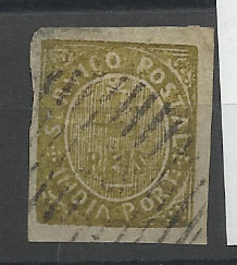 1186.jpg -     Lote:    1186            Índia       Descrição:         1883 &mdash; Nativos. Valores em moeda local. Tipo IIIS. CE130, 4 &frac12; reis bistre. Sem traço de fracção. Valor de catálogo &euro; 220,00.        O       Valor Base:     &euro; 50,00     Valor Venda:     &euro; 55,00       