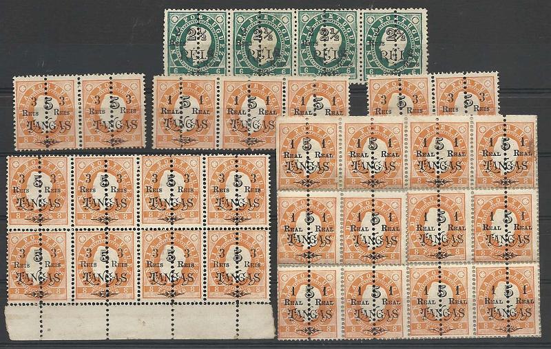 1192.jpg -     Lote:    1192            Índia       Descrição:         1911/13 &mdash; D. Luís de 1902, com nova sobretaxa e perfurados ao meio. Lote composto por tira de 4 selos CE223, dois pares + tira de 3 + bloco de 8 + bloco de 12 selos CE224. valor de catálogo &euro; 130,70.        *       Valor Base:     &euro; 25,00     Valor Venda:     &euro; 60,00       