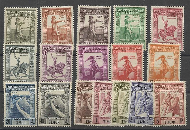 1308.jpg -     Lote:    1308            Timor       Descrição:         1938 &mdash; Império Colonial Português. CE 227/243. Série completa. Valor de catálogo &euro; 161,00.        **       Valor Base:     &euro; 30,00     Valor Venda:     &euro; 55,00       