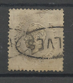 1344.jpg -     Lote:    1344            Portugal       Descrição:         Carimbos nominativos. 1870/76 &mdash; D. Luís I fita direita. OM43, 100 reis lilás cinzento, denteado 12 &frac12;, papel porcelana, com carimbo batido a preto "SILVES".        O       Valor Base:     &euro; 10,00     Valor Venda:     &euro; 10,00       