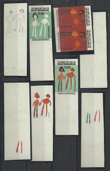 1592.jpg -     Lote:    1592                   Descrição:         Moçambique * Palops. 1977 &mdash; Dia da Mulher Moçambicana. AR60, 15.00. Lote com 8 provas progressivas e de cor, não denteadas.        PRV       Valor Base:     &euro; 15,00     Valor Venda:     Retirado     