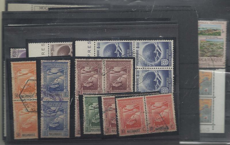 1624.jpg -     Lote:    1624                   Descrição:         Moçambique. Lote composto por 144 selos, em múltiplos (grandes blocos, quadras e pares) todos obliterados dos anos de 1948 a 1970. Marcofilia diversa: Valor aproximado de catálogo &euro;150,00. Lote a ver.        Lote       Valor Base:     &euro; 15,00     Valor Venda:     Retirado     