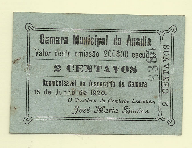 1636.jpg -     Lote:    1636                   Descrição:         Anadia, Câmara Municipal. 2c. MA224. Escassa. Bela-.        CDL       Valor Base:     &euro; 8,00     Valor Venda:     &euro; 10,00       