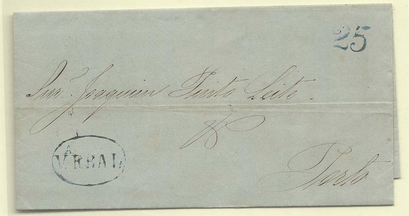 1685.jpg -     Lote:    1685      Lotes pelo Correio              Descrição:         Vila Real &mdash; A azul, GM VRL5 em carta datada de Vila Real (20.09.49) para o Porto, com o porte de 25 reis batido a azul.        Carta       Valor Base:     &euro; 5,00     Valor Venda:     &euro; 5,00       
