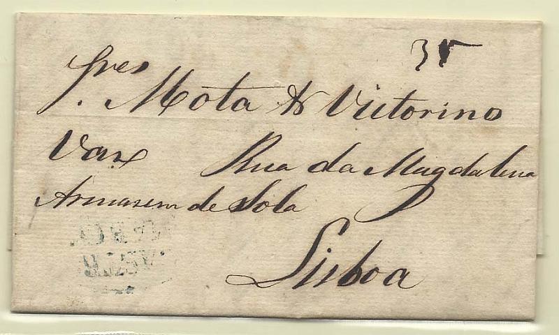 1689.jpg -     Lote:    1689      Lotes pelo Correio              Descrição:         Castro Marim &mdash; A azul, CTM1 em carta datada de Vila Real (28.05.40) para Lisboa (, com o porte de 35 reis manuscrito a sépia.        Carta       Valor Base:     &euro; 15,00     Valor Venda:     &euro; 15,00       