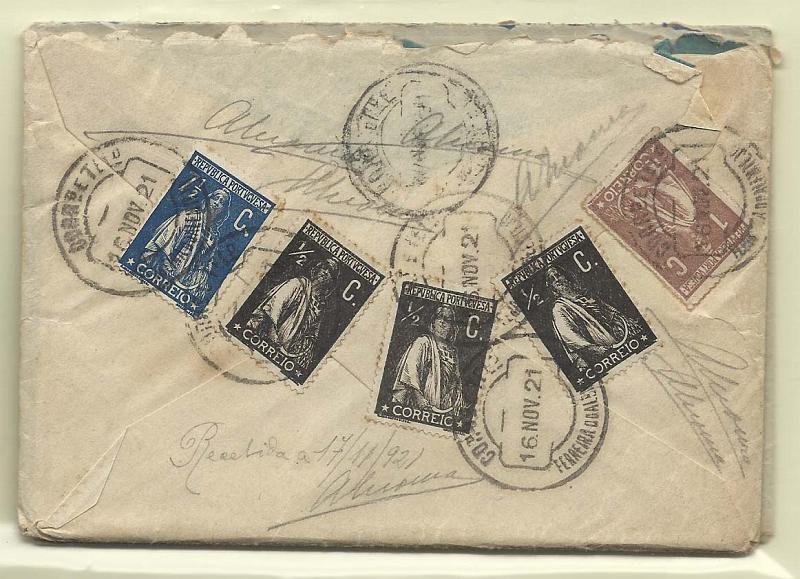1725.jpg -     Lote:    1725      Lotes pelo Correio       Portugal       Descrição:         1917/26 &mdash; Ceres. Lote de duas cartas com selos diversos. Lote a ver.        Carta       Valor Base:     &euro; 5,00     Valor Venda:     Retirado     