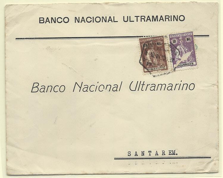 1760.jpg -     Lote:    1760      Lotes pelo Correio       Moçambique       Descrição:         1922/26 &mdash; Ceres. Sobrescrito circulado de Moçambique (09.12.31) para Santarém com selos de 25c castanho CE253 e 2$00 CE246 (com defeito).        Carta       Valor Base:     &euro; 10,00     Valor Venda:     Retirado     