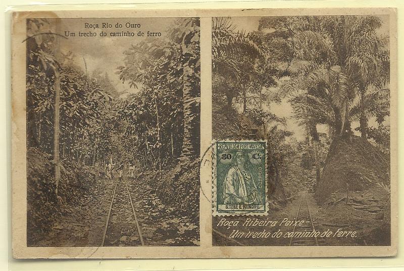 1771.jpg -     Lote:    1771      Lotes pelo Correio       S. Tomé e Príncipe       Descrição:         1922 &mdash; Ceres. CE254, 30c verde em postal ilustrado circulado de S. Tomé (27.02.26) para Roma (25.03.26).        IC       Valor Base:     &euro; 10,00     Valor Venda:     Retirado     