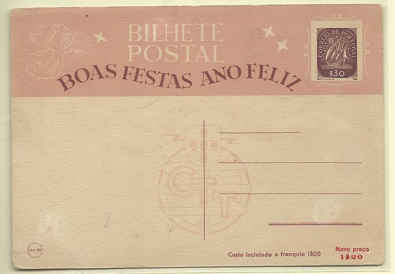 1799.jpg -     Lote:    1799      Lotes pelo Correio       Portugal       Descrição:         1946 &mdash; Boas Festas. Tipo Caravela. OM106 (n.º 95), $30. Novo.        IN       Valor Base:     &euro; 7,00     Valor Venda:     Retirado     