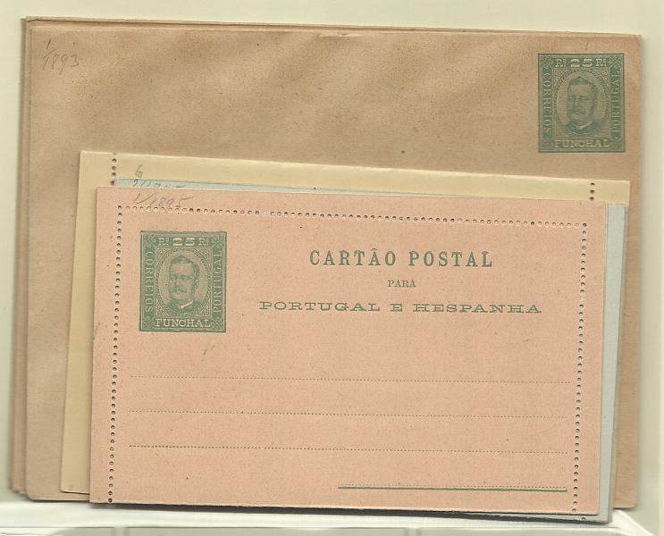1856.jpg -     Lote:    1856      Lotes pelo Correio       Funchal       Descrição:         1893/98 &mdash; D. Carlos I Diogo Neto + D. Carlos I Mouchon. Lote com 4 sobrescritos e 5 bilhetes-cartas: OM &frac14; + OM &frac14; e 6. Muito bom estado de conservação.        IN       Valor Base:     &euro; 8,00     Valor Venda:     &euro; 8,00       