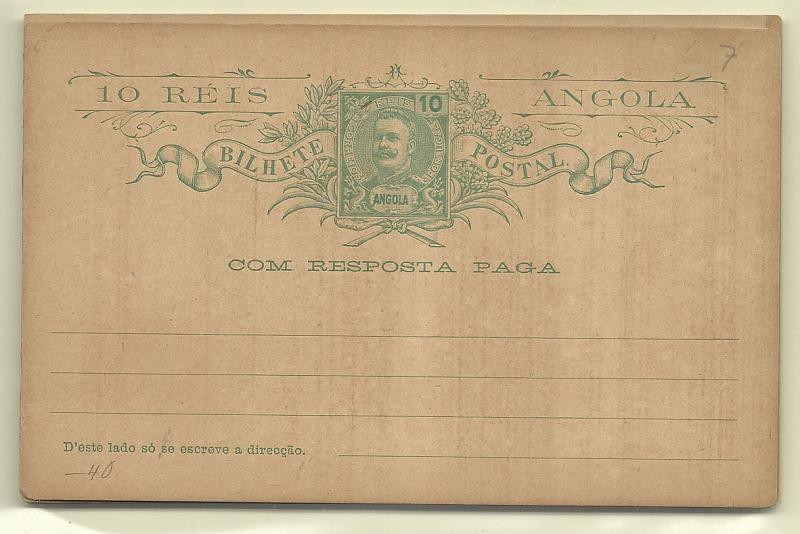 1859.jpg -     Lote:    1859      Lotes pelo Correio       Angola       Descrição:         1903/11 &mdash; D. Carlos I Mouchon + idem com sobrecarga REPUBLICA da Casa da Moeda. Lote com 9 inteiros diferentes. Bem conservados.        IN       Valor Base:     &euro; 12,00     Valor Venda:     Retirado     